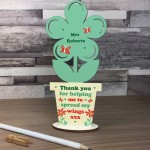 Thank You Wooden Flower For Your Teacher Teaching Assistant