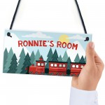 PERSONALISED Bedroom Sign For Boy Train Lover Nursery Sign