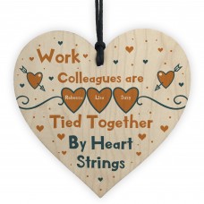 Colleague Gift For Friends Birthday Wood Heart Thank You Leaving