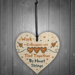 Colleague Gift For Friends Birthday Wood Heart Thank You Leaving
