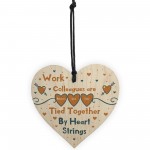 Colleague Gift For Friends Birthday Wood Heart Thank You Leaving