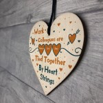 Colleague Gift For Friends Birthday Wood Heart Thank You Leaving