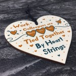 Colleague Gift For Friends Birthday Wood Heart Thank You Leaving