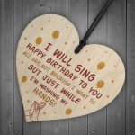 Funny Birthday Gift For Mum Dad Friend Wood Heart Quarantine