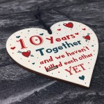 Funny Rude 10th Anniversary Gift For Husband Wife Gift For Him