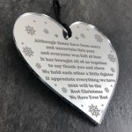 Lockdown Poem Gift Engraved Heart Family Christmas Decoration