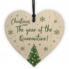 Quarantine Christmas Tree Decoration Memory Wood Bauble