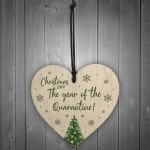 Quarantine Christmas Tree Decoration Memory Wood Bauble