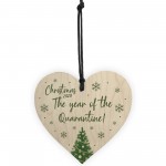 Quarantine Christmas Tree Decoration Memory Wood Bauble