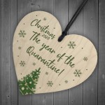 Quarantine Christmas Tree Decoration Memory Wood Bauble
