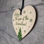 Quarantine Christmas Tree Decoration Memory Wood Bauble