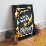 Personalised First Christmas In Our New Home Framed Print Couple