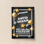 Personalised First Christmas In Our New Home Fraed Print Couple