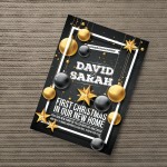 Personalised First Christmas In Our New Home Fraed Print Couple
