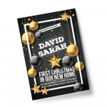 Personalised First Christmas In Our New Home Fraed Print Couple