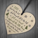 Lockdown Poem Wooden Heart Christmas Tree Decoration Bauble