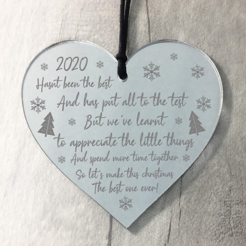 Engraved Christmas Bauble Tree Decoration Lockdown Gift