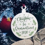 Christmas In Quarantine Christmas Bauble Wood Christmas Decor