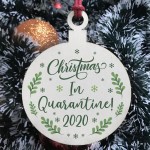 Christmas In Quarantine Christmas Bauble Wood Christmas Decor