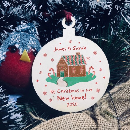 1st Xmas New Home Bauble PERSONALISED Christmas Tree Decor