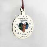 PERSONALISED Photo Christmas Tree Bauble Memorial Plaque