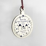 Personalised Baby's First Christmas Bauble Wood Tree Decoration