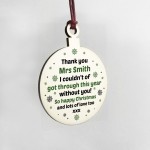 Personalised Christmas Thank You Gift For Teacher Assistant Wood