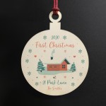 1st Christmas New Home Wood Bauble PERSONALISED Tree Decor