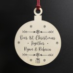 1st Christmas Together Bauble PERSONALISED Boyfriend Girlfriend