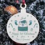 1st Christmas Decoration For Baby PERSONALISED Baby Boy Gift