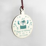 1st Christmas Decoration For Baby PERSONALISED Baby Boy Gift