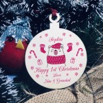 1st Christmas Decoration For Baby PERSONALISED Baby Girl Gift