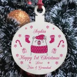 1st Christmas Decoration For Baby PERSONALISED Baby Girl Gift