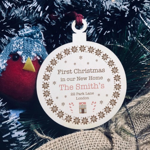 1st Christmas New Home Gift PERSONALISED Xmas Tree Decor