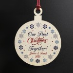 First Christmas Together PERSONALISED Tree Decor Boyfriend Gift