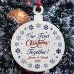 First Christmas Together PERSONALISED Tree Decor Boyfriend Gift