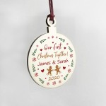 First Christmas Together Wooden Circle Christmas Tree Decor