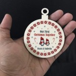 Couple Gift Wood Bauble Xmas Tree Decoration PERSONALISED