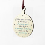Memorial Plaque For Mum Dad Nan At Christmas Wood Bauble
