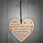 Christmas 2020 Poem Wooden Heart Christmas Tree Decoration