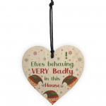 Funny ELF Sign Hanging Christmas Decoration Elf Accessories