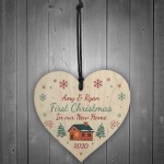 New Home Christmas Tree Decoration Heart Bauble PERSONALISED