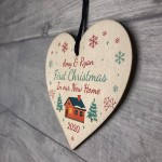 New Home Christmas Tree Decoration Heart Bauble PERSONALISED
