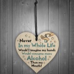 Funny Quarantine Christmas Gift Wooden Heart Novelty Signs
