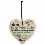 Funny Quarantine Christmas Gift Wooden Heart Novelty Signs