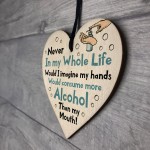 Funny Quarantine Christmas Gift Wooden Heart Novelty Signs