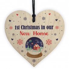 1st First Christmas In New Home Wooden Heart Christmas Gifts