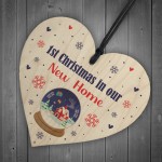 1st First Christmas In New Home Wooden Heart Christmas Gifts