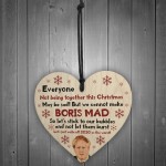 Funny Christmas Quarantine Sign Gift Wooden Heart Gift Of 2020