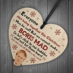 Funny Christmas Quarantine Sign Gift Wooden Heart Gift Of 2020